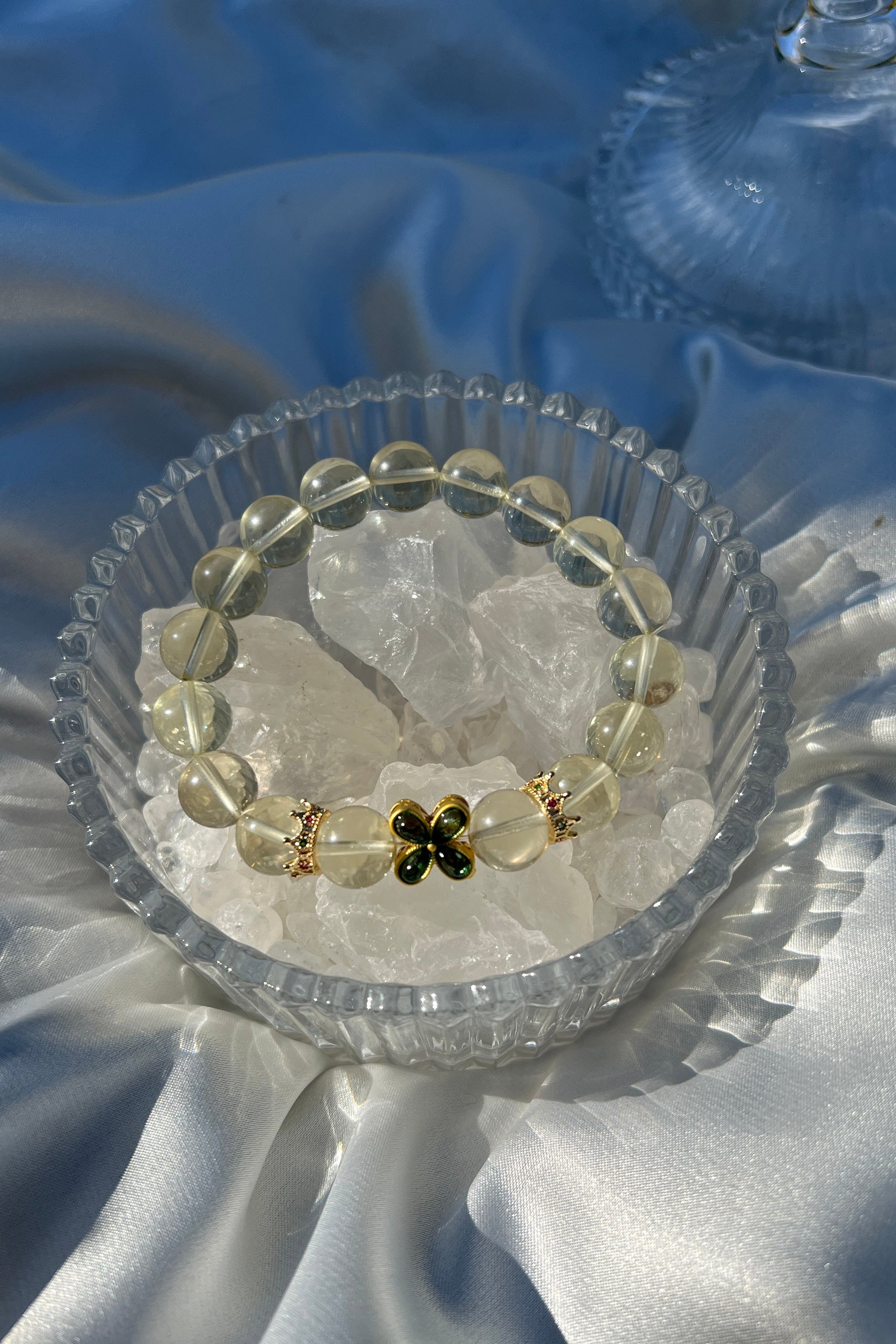 Handmade citrine crystal bracelet, beaded jewelry for healing energy and a thoughtful gift for her.